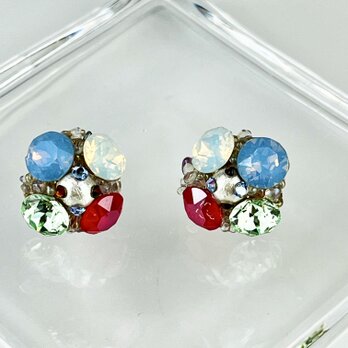 ビジュースプリングフラワーピアス