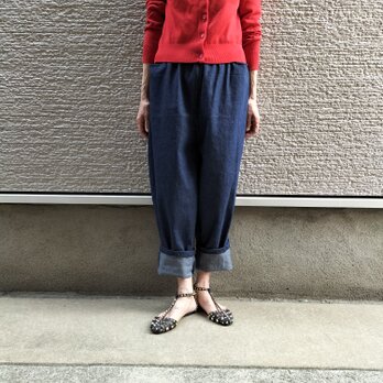 新作♥春夏デニム『軽くて、楽ちん。個性溢れる』バルーンパンツ（インディゴ）