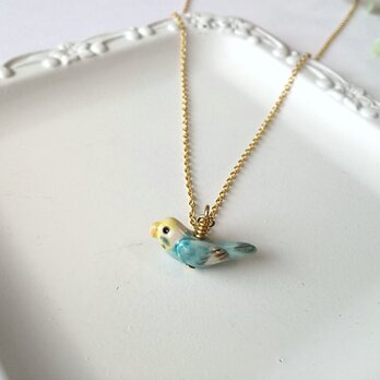 セキセイインコ・レインボー系のネックレスのコピー