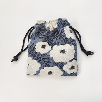 《フランス生地》アネモネ巾着ポーチ