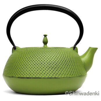 【お取り寄せ】南部鉄器 鉄瓶 眞 -SHIN- 抹茶色 大 2L 日本製 直火・IH対応