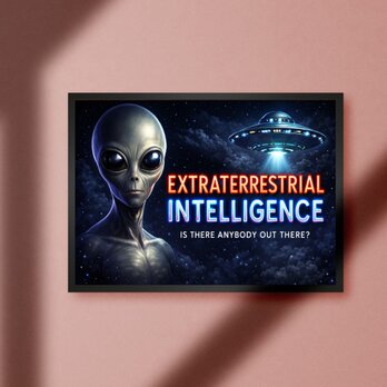 【額付※オーダー無料】 UFO 未確認飛行物体 宇宙人 地球外生命体 ビンテージアート アート インテリア A4アートポスター