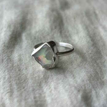 シルバーリング　オパール原石　15号相当