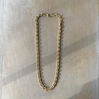 Vintage 80s-90s USA gold tone classical design chain necklace