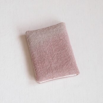 〈 桜と茜の染め 〉リネンのポーチ