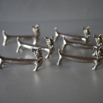 ネコのカトラリーレスト　フランスアンティーク　ヴィンテージ　ブロカントのある暮らし　猫　