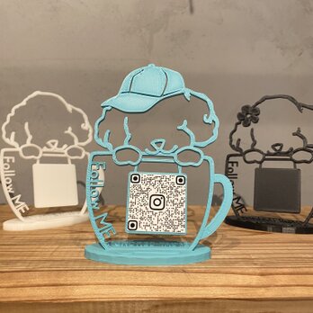 『トイプードル_QRコードスタンド-』_Follow MEタイプ_051