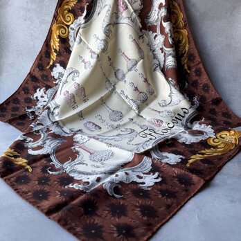 299 ヴィンテージ シルクスカーフ「香水瓶のコレクション」