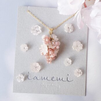 「桜を纏う」天然石 ネックレス モルガナイト インカローズ 4月誕生石 ピンク 春 入学式 母の日 ギフト 14kgf