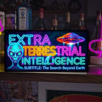 【オーダー無料】宇宙人 地球外生命体 UFO 未確認飛行物体 SF ホラー 店舗 自宅 照明 看板 置物 雑貨 ライトBOX