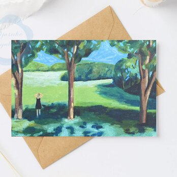 （103）高原の夏の日の風景　ポストカード　3枚セット