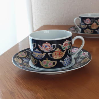 英国　ヴィンテージ　ティーポット・コレクション　カップ＆ソーサー　パット・アルベック　Pat Albeck　イギリス