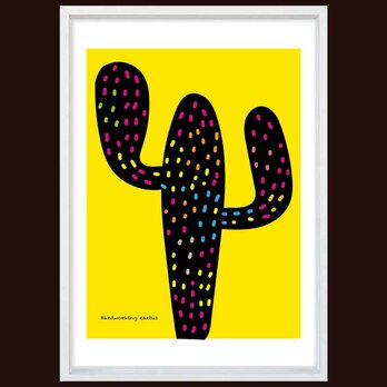パワフル　サボテン　送料無料 　イイネたのしいポスター　イラスト　ポスター　アートポスター　アート/sei検索新着順　2974