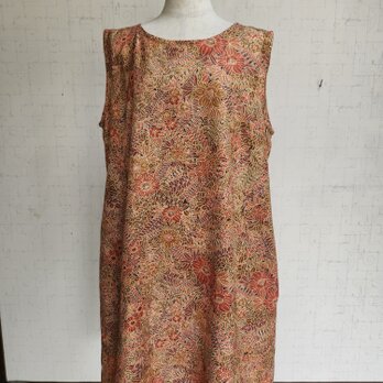 LLサイズ　着物リメイク　ノースリーブワンピース
