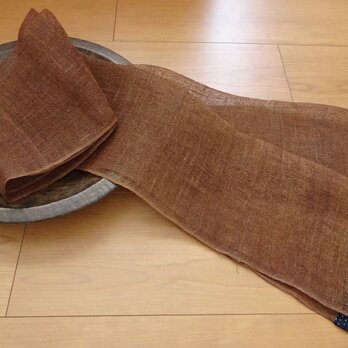 柿渋染の蚊帳スカーフ