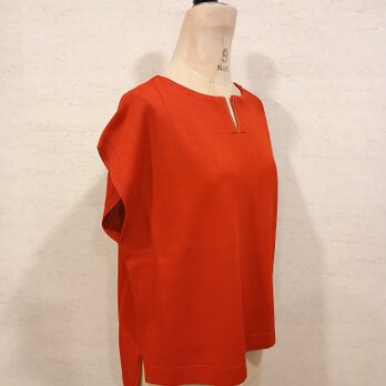 【2026新作♡】和紙素材で超快適♡スリットフレンチプルオーバー　レッド