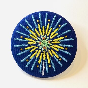 アルチザン刺繍ブローチ　花火
