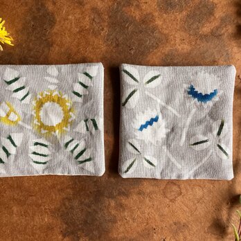 春のモチーフコースター2枚セット　