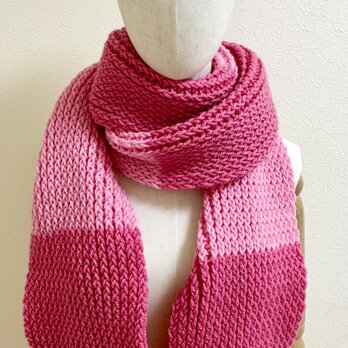 手編みロングマフラー