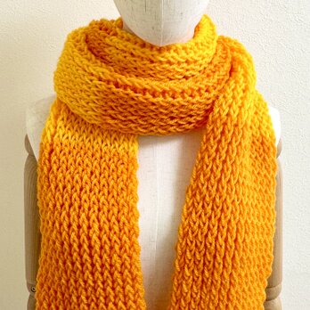 手編みロングマフラー