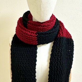 手編みロングマフラー