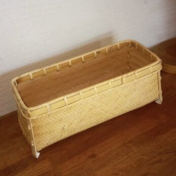 網代編み調味料入れ（脚付き）