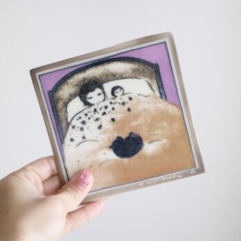 ARABIA / Helja ヘルヤ/ Sisarukset nukkumassa ウォールプレート No.6298