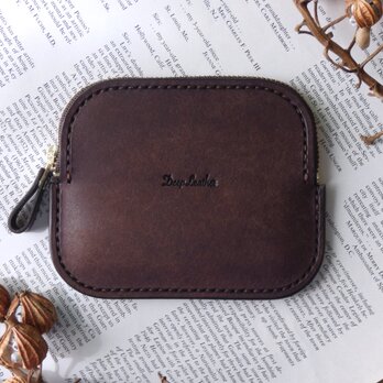 イタリア革の３wayカードケース／ダークブラウン