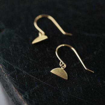 K18 Half Moon Earrings/Hook ■イヤリング交換可■