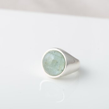 Délice rond（デリス・ロン）アクアマリン　シルバーリング