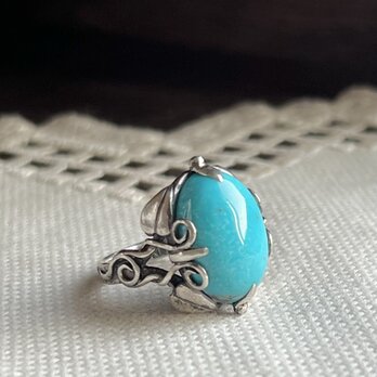 【hr1】チベタンターコイズリング「菩提樹」