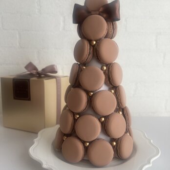 【送料無料】空間を彩るアート｜マカロンタワー（ピンクグラデーション）結婚祝い・インテリアに