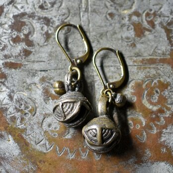 oldミャンマー鈴と小さな民族鈴のピアス