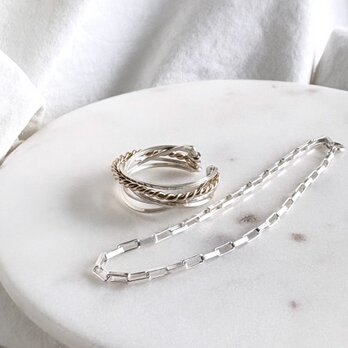 【期間限定】【春の福袋】chianti 5連リング&Clear ブレスレット　14kgf silver925