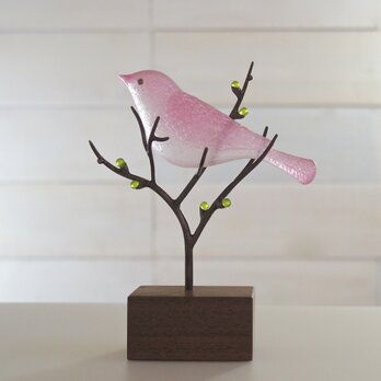 鳥のオブジェ［薄紅色］①