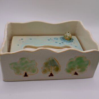 カエルさんのポケットティッシュボックス