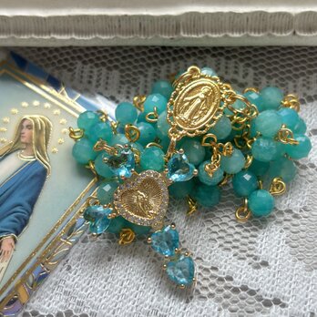 アマゾナイトシリカのロザリオ