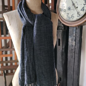 残糸利用　綿マフラー　送料無料　[糸と糸]