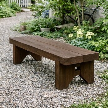 【横幅120cm】木製ガーデンベンチ｜奥行30cm｜庭・玄関・古民家・店舗什器に｜サイズオーダー対応