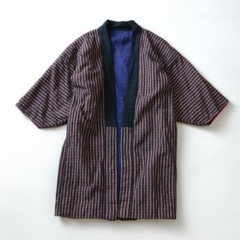 希少 格子模様 野良着 昭和中期頃 木綿 古布 ジャパンヴィンテージ｜ハンドメイド・リメイク素材