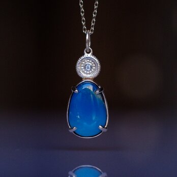 ターコイズ＆ダイヤK10ネックレス DAHMA(ダーマ) [D028]