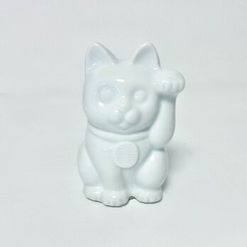 白磁の招き猫の貯金箱