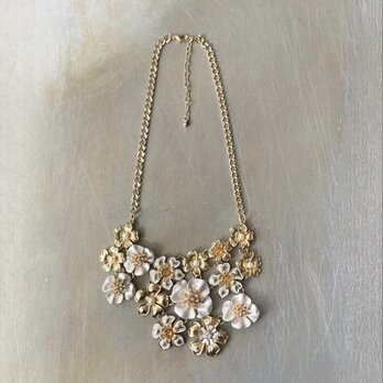 Vintage 90s-00s USA retro botanical flower bijou necklace