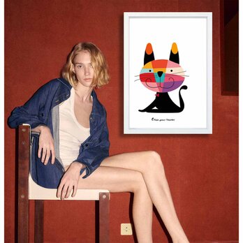 個性派　ネコ　送料無料 　アート/sei検索新着順　イイネたのしいポスター　イラスト　ポスター　アートポスター　2928