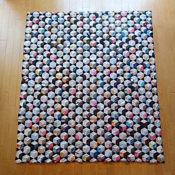 パッチワークベッドカバー