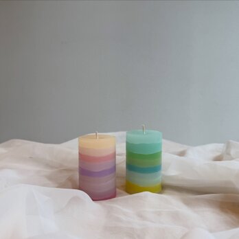 stripe candle ストライプキャンドル/パラフィンキャンドル