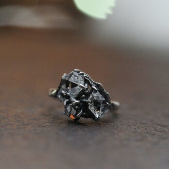 両剣水晶の洋彫りリング4