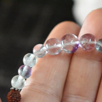 ルドラクシャとフローライトブレスレット rfb001