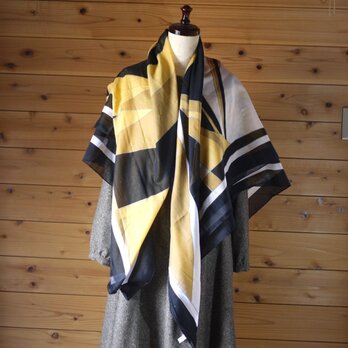 ヴィンテージスカーフ　Bogner ボグナー　特大スカーフ　ヨーロッパ古着