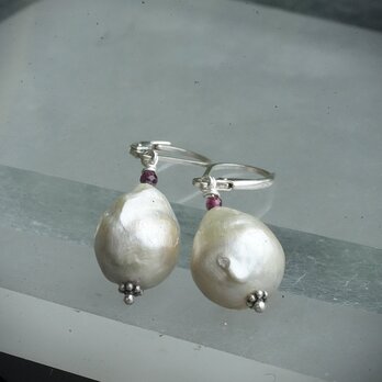 真珠パール・バロック・フレッシュウォーター ピアス2237